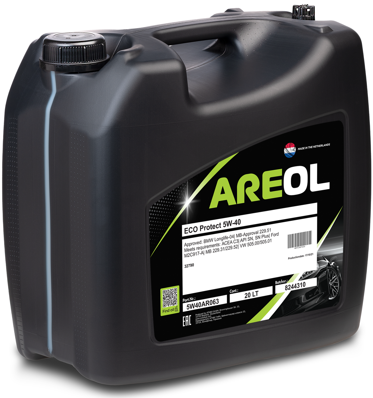 Motor Oil AREOL ECO Protect 5W-40 20L