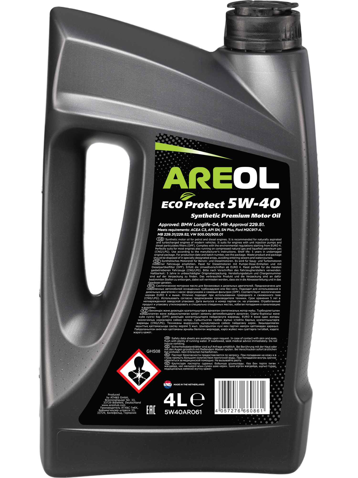 Motoröl AREOL ECO Protect 5W-40 4L